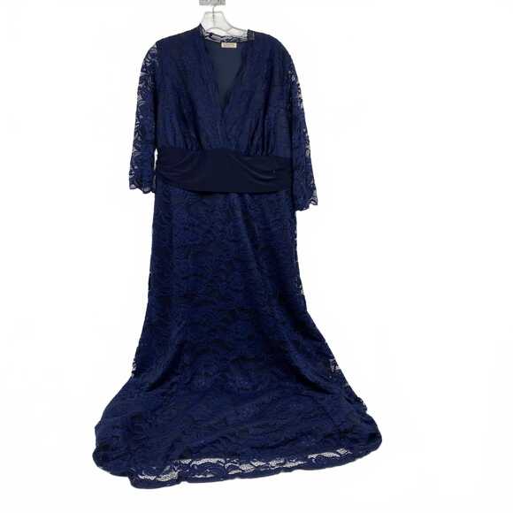 Kiyonna Dresses & Skirts - Kiyonna Blue Lace Maxi Dress | Plus Size XXL, Synthetic